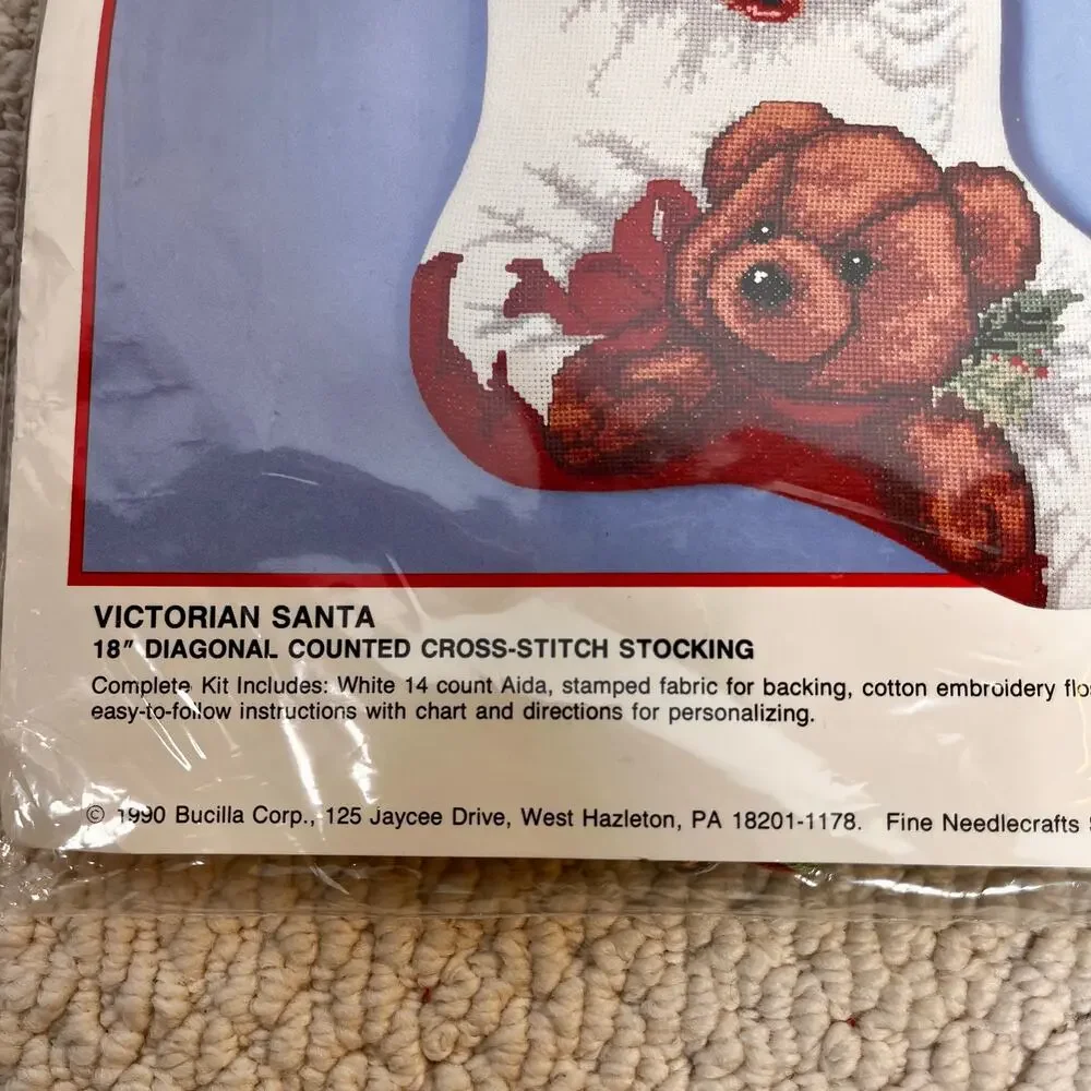 Victorian Santa Stocking Bucilla Christmas 18